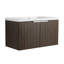 Meuble-lavabo moderne, armoire de salle de bain avec lavabo en résine et portes à fermeture douce-306395966