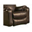 Fauteuil inclinable et pivotant en cuir véritable Contour-90139440-90139441