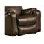 Fauteuil inclinable et pivotant en cuir véritable Contour-90139441-90139440