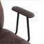 Chaise de bureau en similicuir espresso