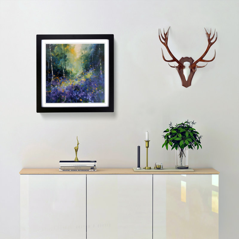 Single Picture Frame Print on Wood, Black