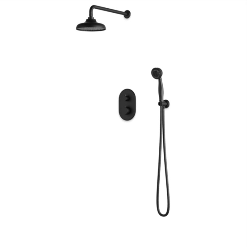Complete Shower System, Matte Black