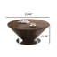 Table basse 33,46 "Mid Century Round, plateau en bois massif brun