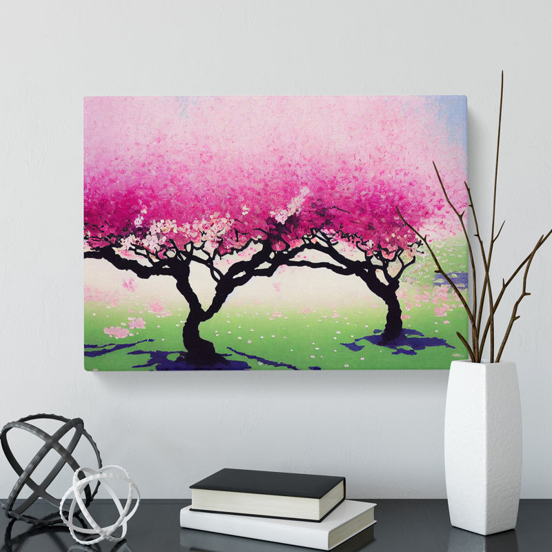Extravagant Cherry Blossom Trees - Wrapped Canvas, 50cm H x 76cm W x 3cm D