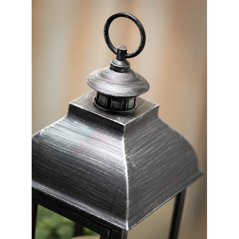 Lanterne de table en métal 17,5 po Mellott Candle Impressions, Noir