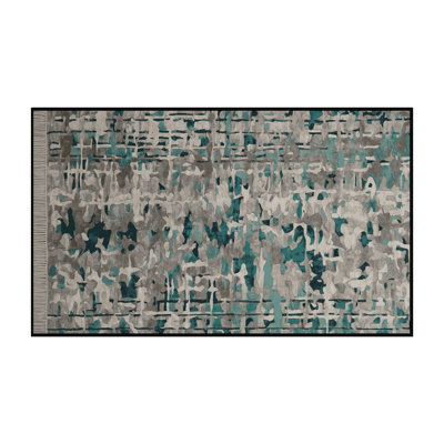Tapis gris soyeux et moelleux