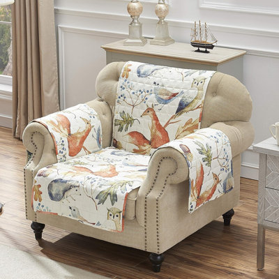 Housse réversible - Protecteur de meuble - Fauteuil - Naturel