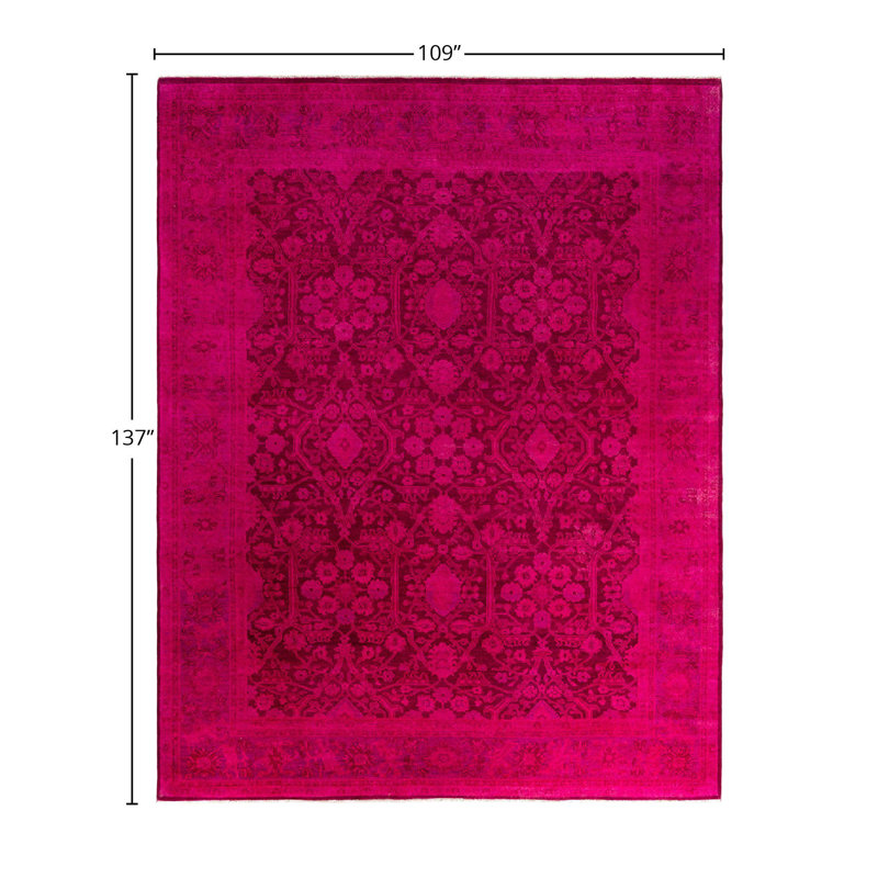 Overyed One-of-a-Kind Rectangle 9'1" X 11'5" Hand Knotted Area Rug