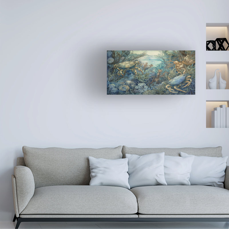 Art sur toile «Bachelor bleu profond», H 10 po x l 19 po
