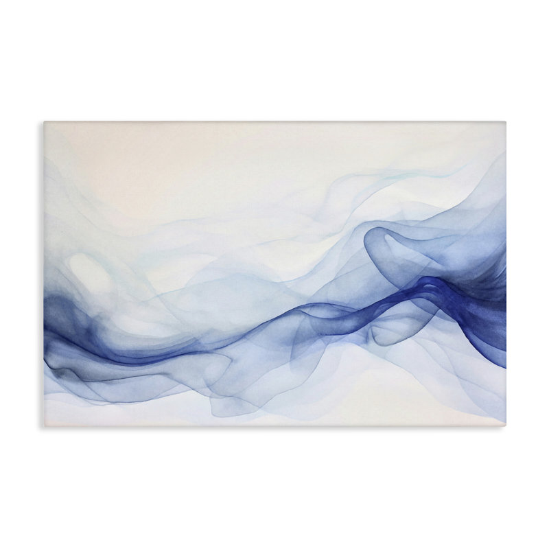 Toile brume indigo éthéré, design par Andrea Haase, H 16 po x l 24 po
