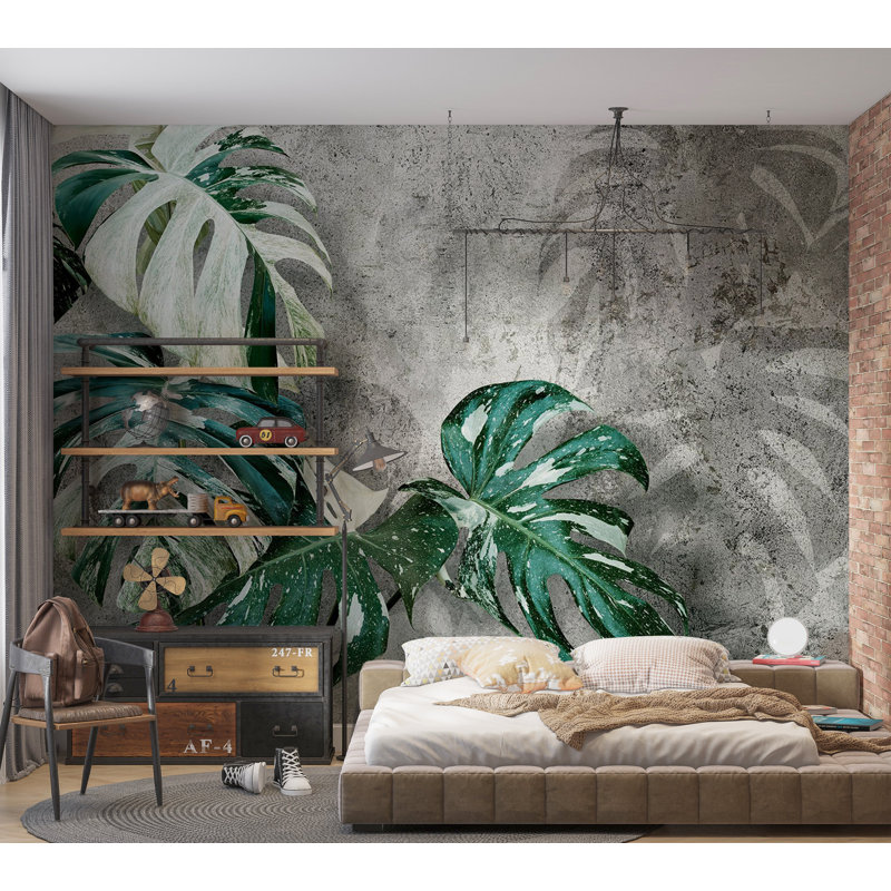 Papier peint botanique - Monstera moderne, L 68 po x l 98 po