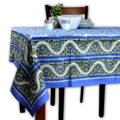 Aicke Rectangle Floral Cotton Tablecloth
