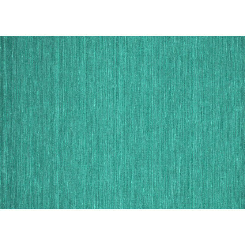 Tapis bleu abstrait en laine / polyester tissé à la machine 8 pi x 10 pi Abstract