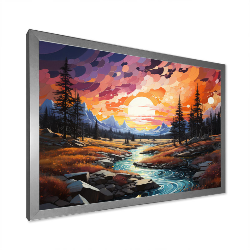Aurora Borealis Aurora Symphony I, reproduction d'art sur toile, H 34 po x l 44 po x P 1,5 po, Cadre photo argenté