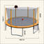 Trampoline 16 pi avec pompe et échelle pour panier de basketball (enceinte de sécurité intérieure) avec but de soccer orange