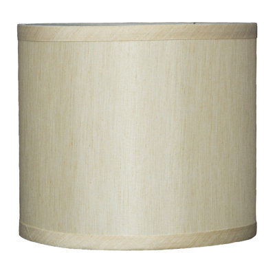 Ganya Silk/Shantung Drum Lamp Shade (Spider) in Polished Nickel