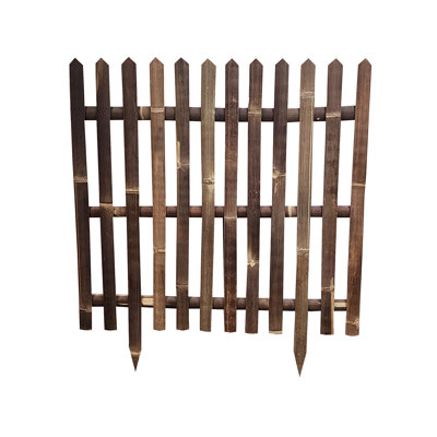 40'' H x 36'' W Black Bamboo Lawn Edging