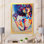 «Colorful Paint Stroke Woman Portrait III», œuvre d'art moderne sur toile