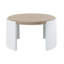 Table basse à 1 tiroir en chêne et blanc ultrabrillant