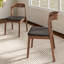 Ensemble de chaises de table de salle à manger rondes en bois massif 7 pièces Otelia pour 6 personnes-725032902-725032900