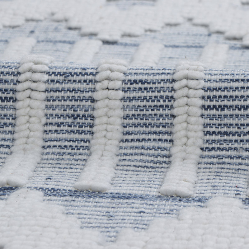 Moroccan Area Rug in Denim Blue, Runner 2'6" x 7'