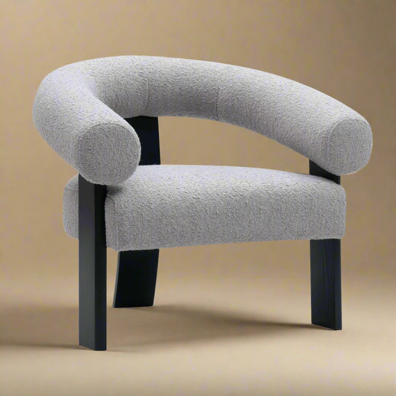 Chaise d'appoint Amaretto Sour, Mélange de polyester gris