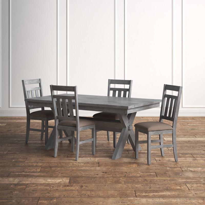 Helbert 5 Piece Dining Set, Gray