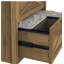 3 Piece Wood Executive Writing Desk Office Set - Rustic Oak