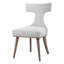 Belinda Upholstered Wing Back Side Chair in Off White