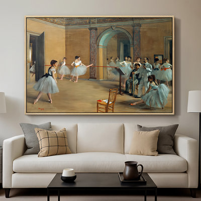 «The Dance Foyer at the Opera», rue Le Peletier, 1872 - Edgar Degas, toile tendue avec châssis