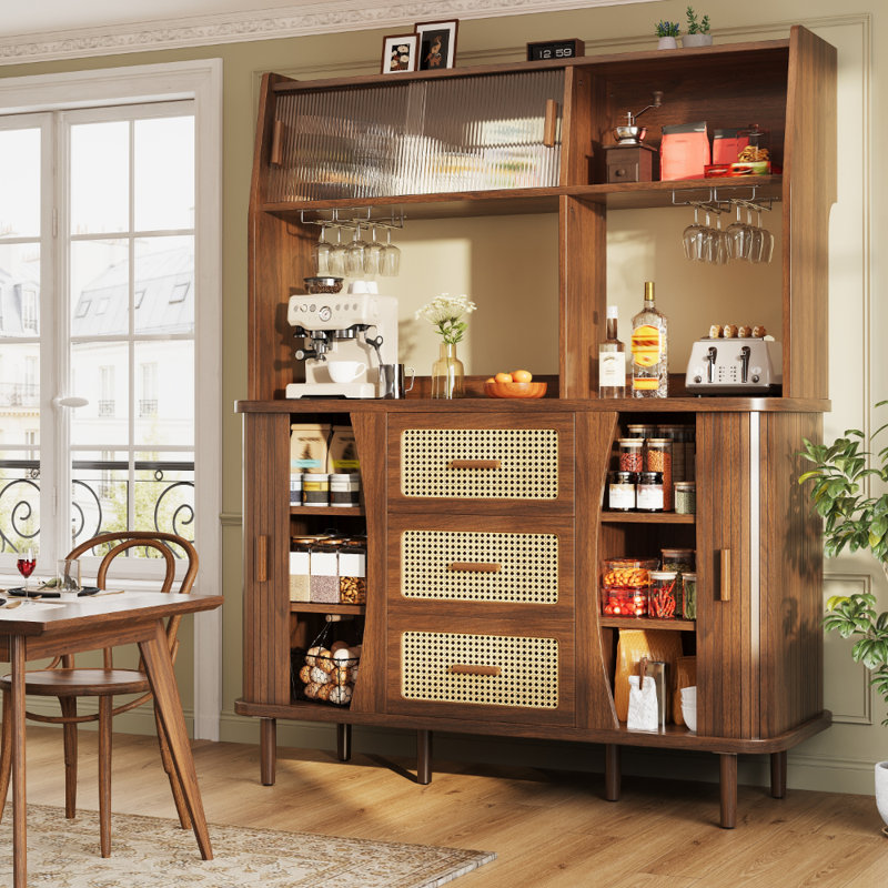 174.5cm Kitchen Pantry, Walnut