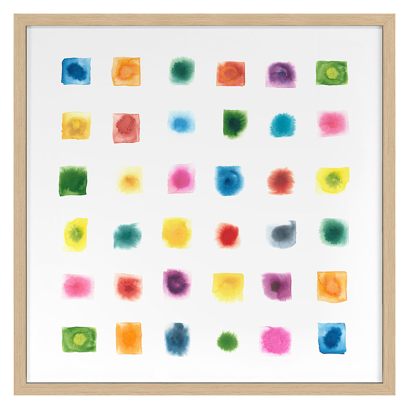Test Pattern 3 Print by Renee Stramel, Nordic Oak, 40" H x 40" W x 1.5" D