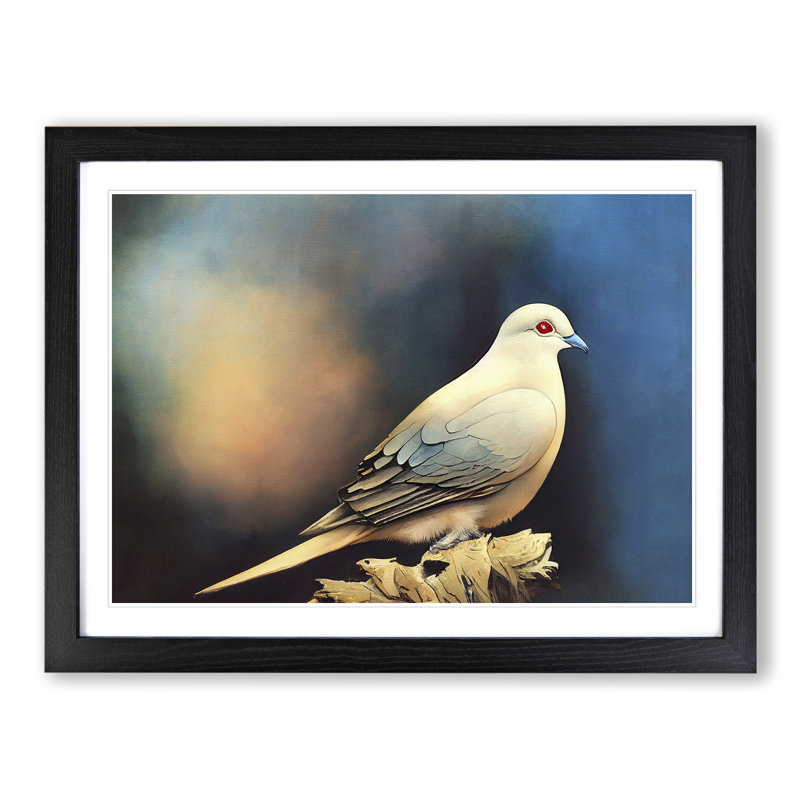 Spectacular Dove Bird - Framed Print, Black Frame, 46cm H x 64cm W