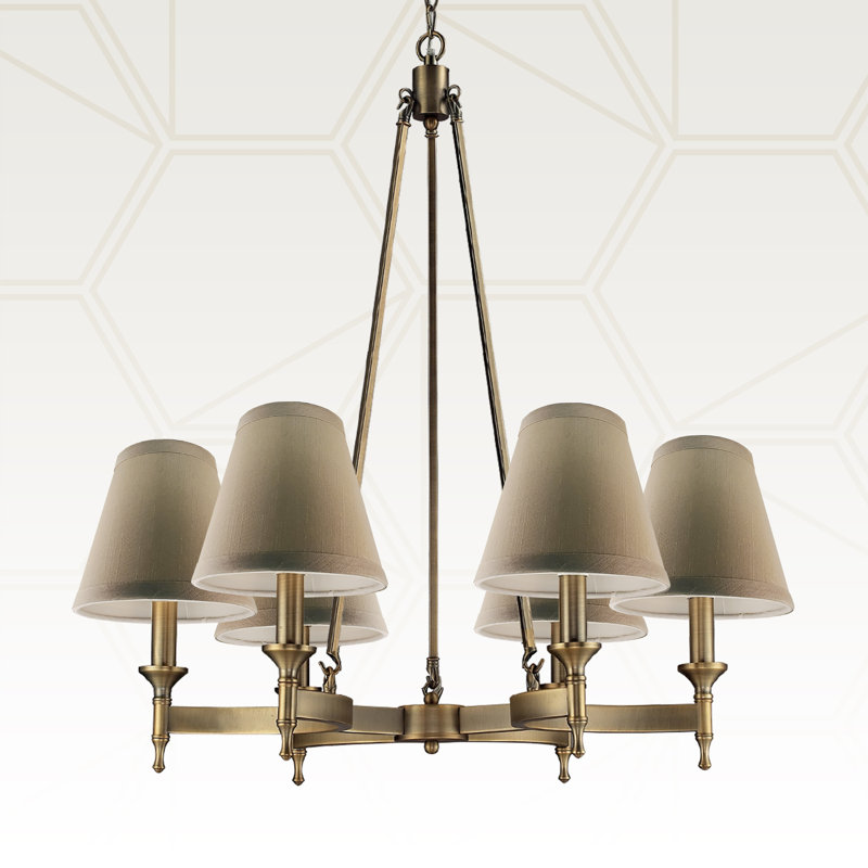 4.5'' H x 5'' W Silk Empire Lamp Shade, Grey