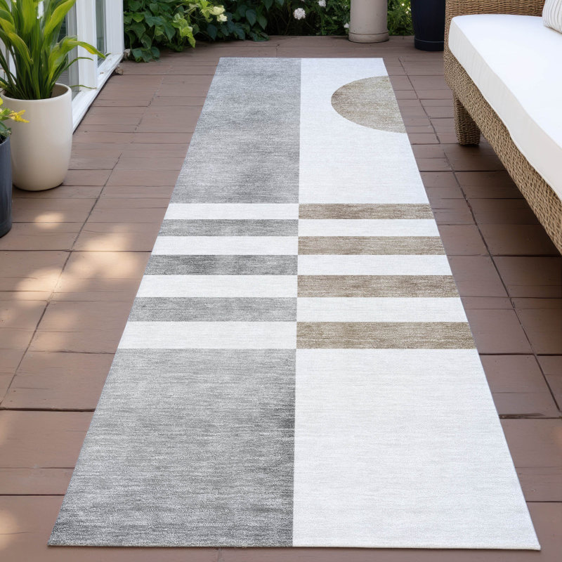 Tapis intérieur / extérieur lavable à la machine Amanda ACN2131, Tapis de couloir 2 pi 3 po x 7 pi 6 po