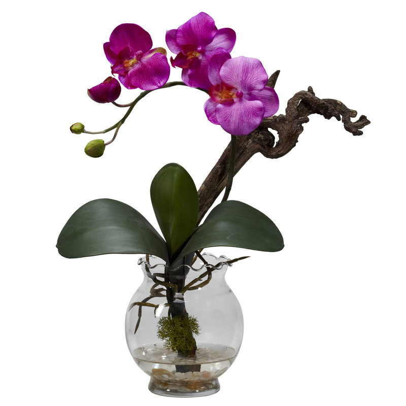 Pièce maîtresse orchidéese en vase, Mauve