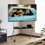 Meuble télé 70 po, fabrication en bois de frêne noir et brun, rotation à 360 degrés, 4 vitesses réglables, armoire de divertissement 60 69, utilisation multi-scène amovible, convient