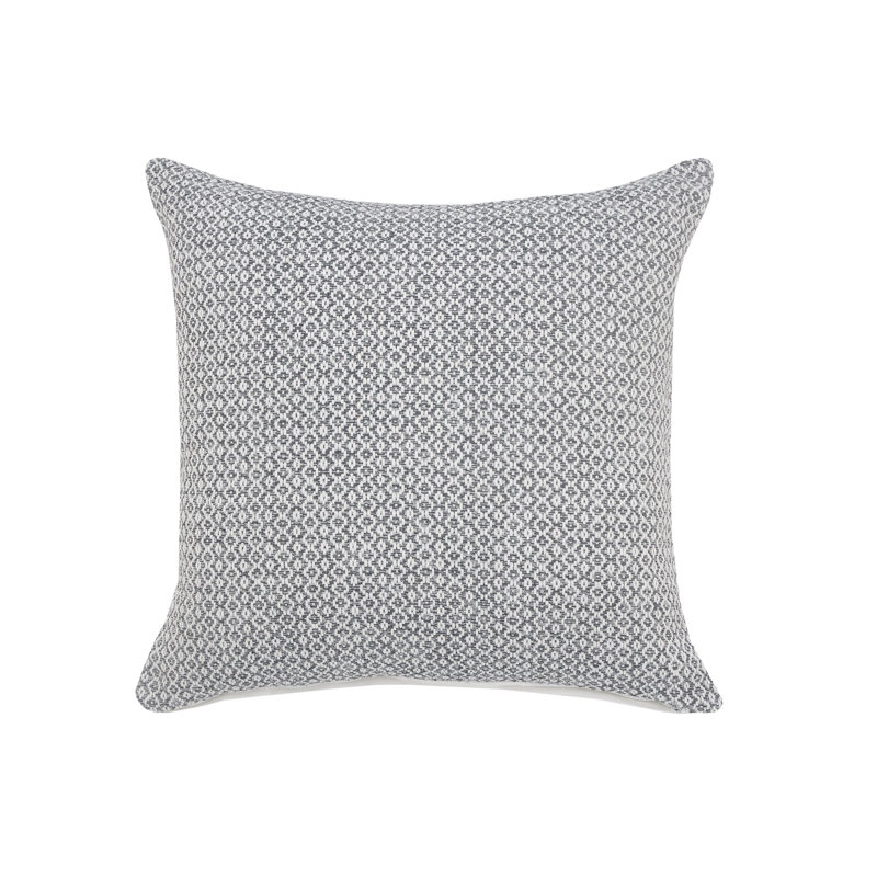 Farmhouse Transitional Geometric 100% Cotton Throw Pillow Cover, Gray, Polyester/Polyfill