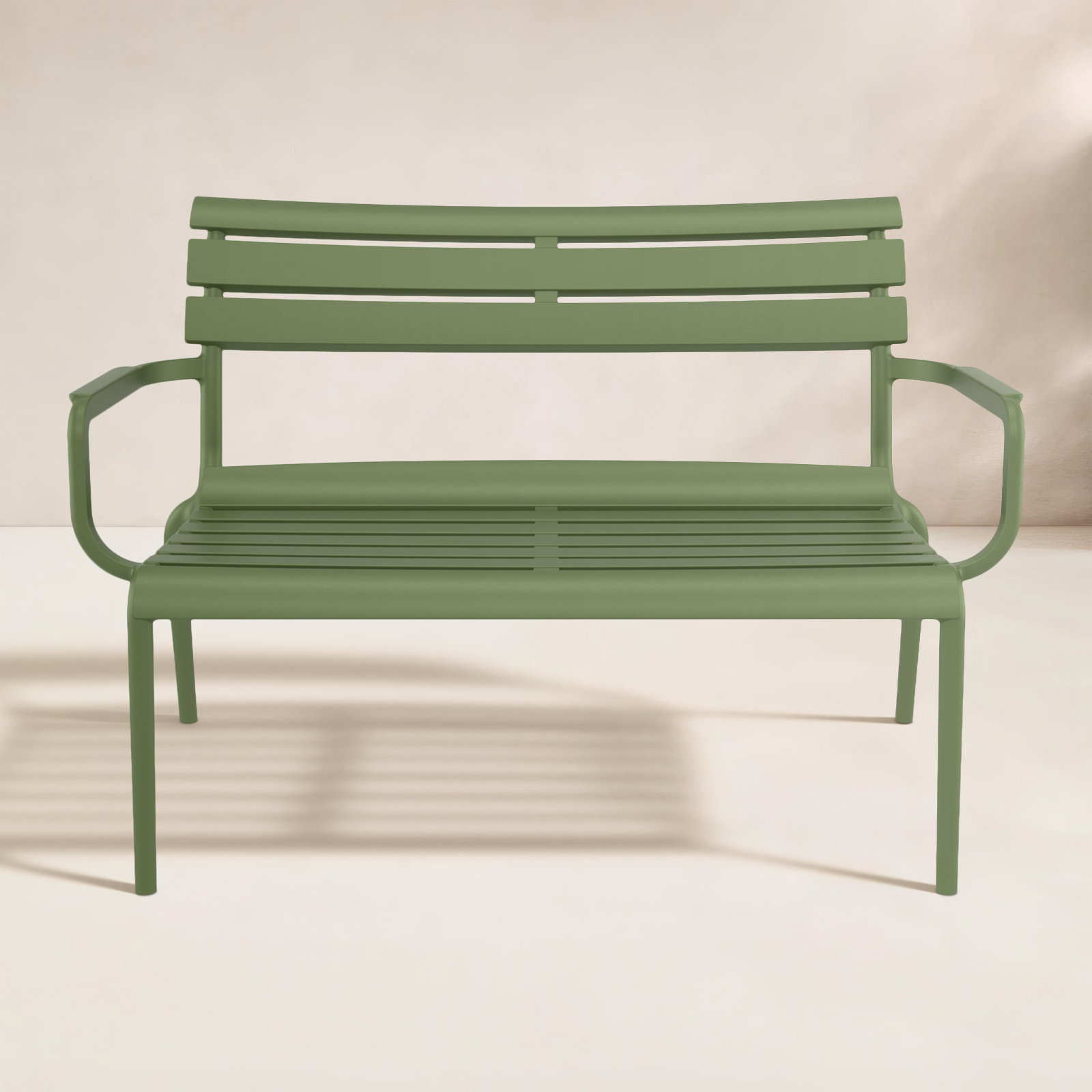 Ruta 46" Garden Bench, Olive Green