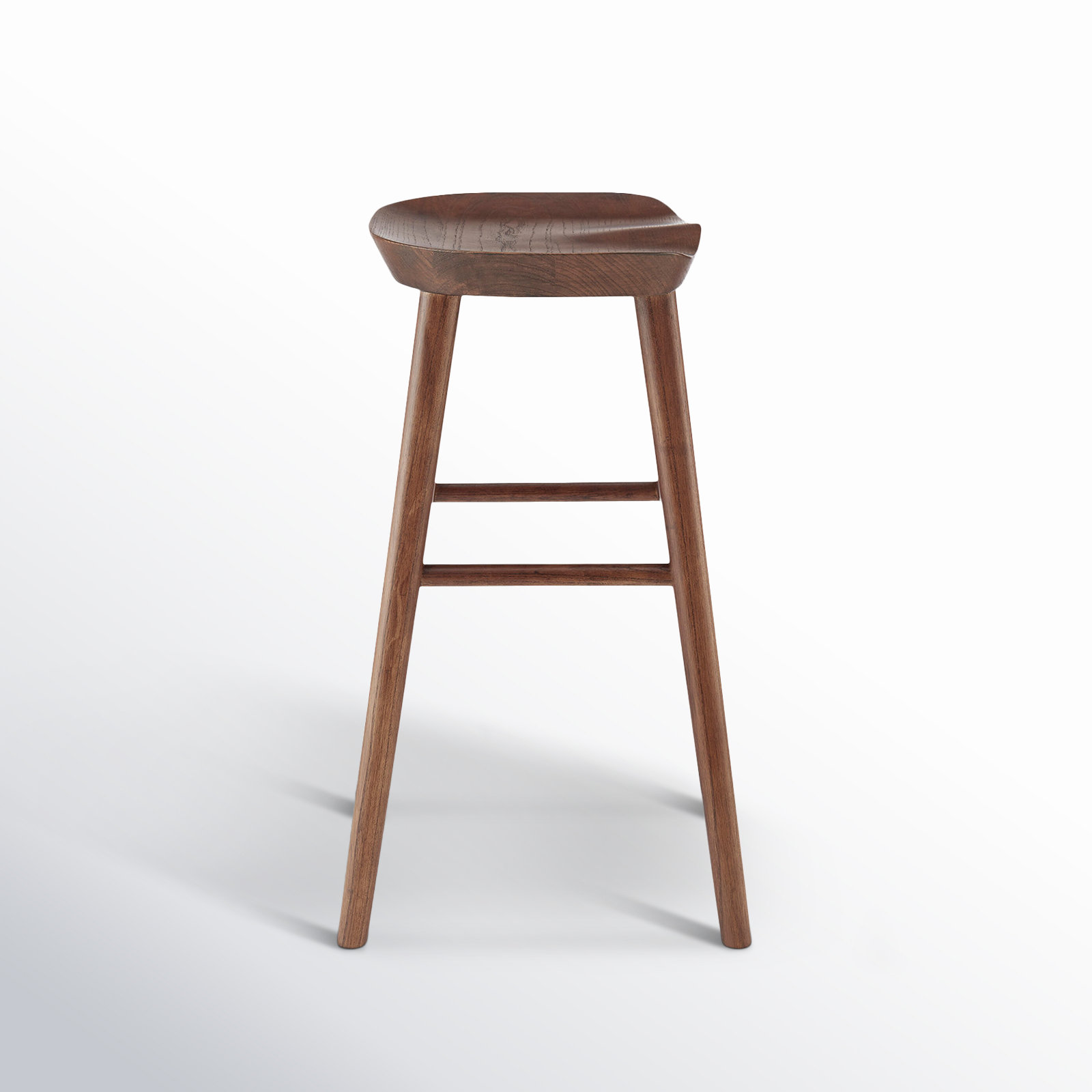 Anzie " Bar Stool, Walnut, Counter Stool (25.8" Seat Height)