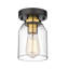 Glass Semi Flush Mount Small Ceiling Light