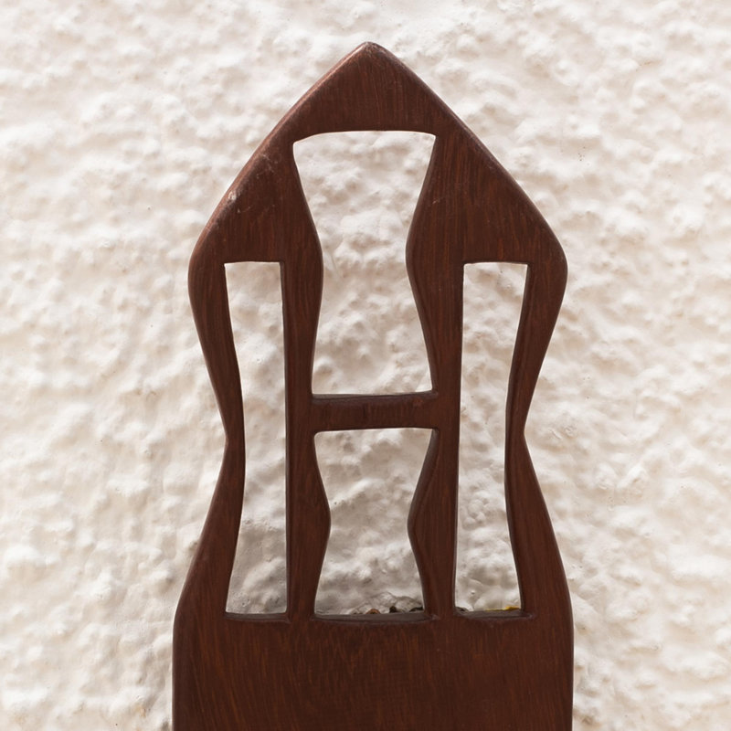 Décoration murale en bois d'acajou