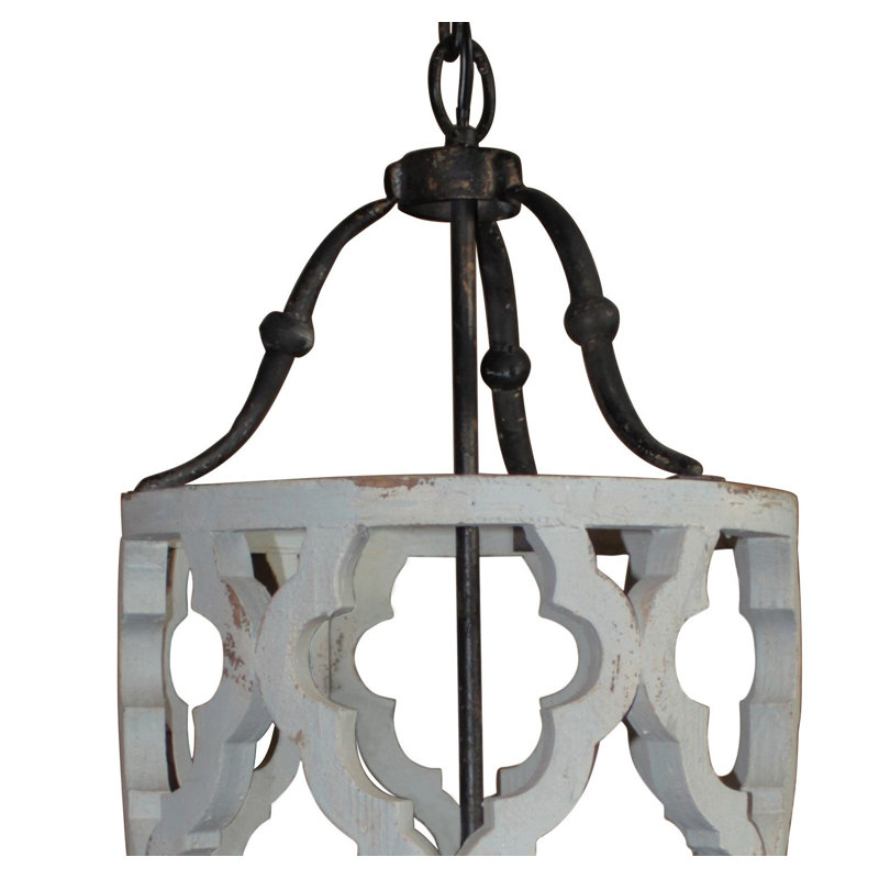 Lustre cylindrique 3 lumières lanterne Jamaris
