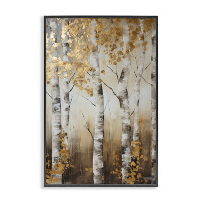 Fall Foliage Birch Framed Giclee Art by Roozbeh Bahramali