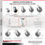 Ensemble de roulettes en nylon SS rembourré de verre avec roulement à rouleaux 2 pivotant 2 rigides SCC