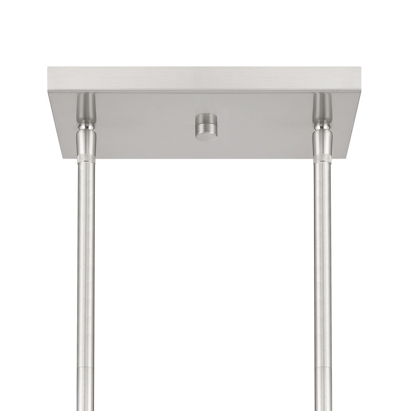 Lustre linéaire à 3 lumières Omoro, Nickel brossé