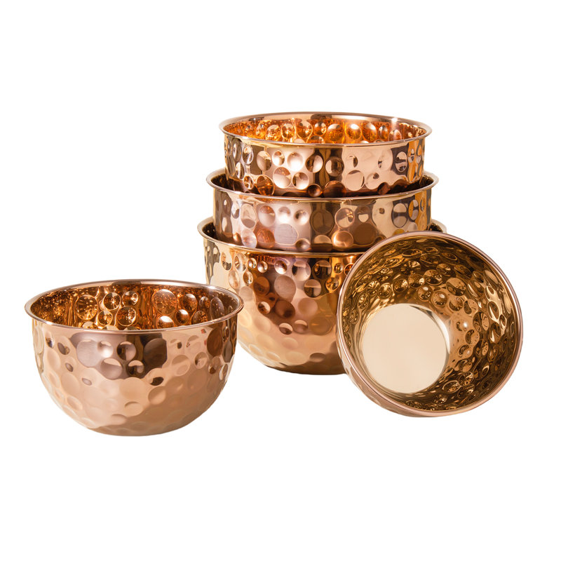 Ensemble de bols de service en cuivre martelé 5 pièces Mercer41