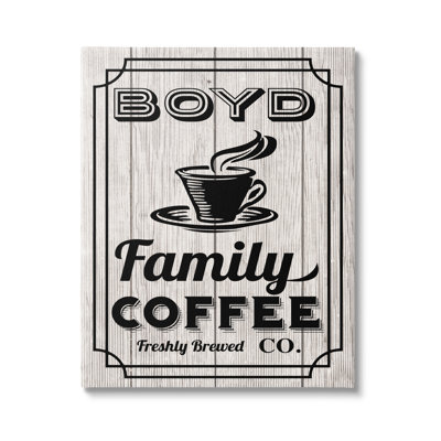«Vintage Coffee Family cmw-008», art mural personnalisé