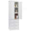 Grande armoire de rangement polyvalente avec trois tiroirs pour la salle de bain, le bureau ou la cuisine, idéale pour organiser et maximiser l'espace-144009748