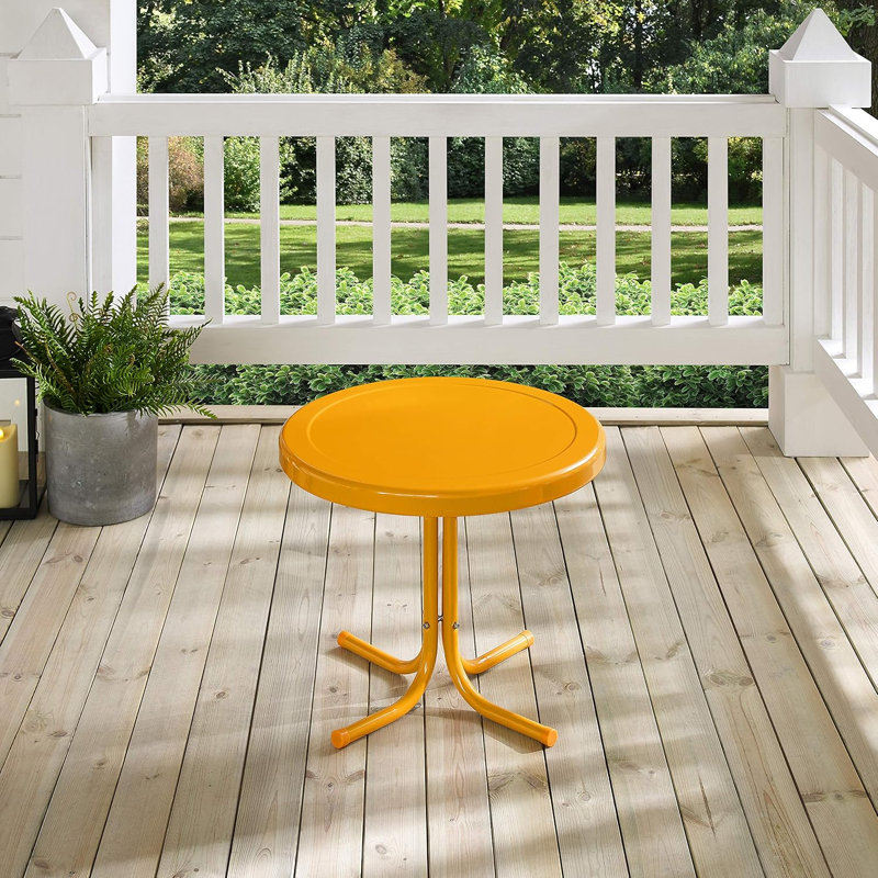 Table d'appoint d'extérieur en métal Retro